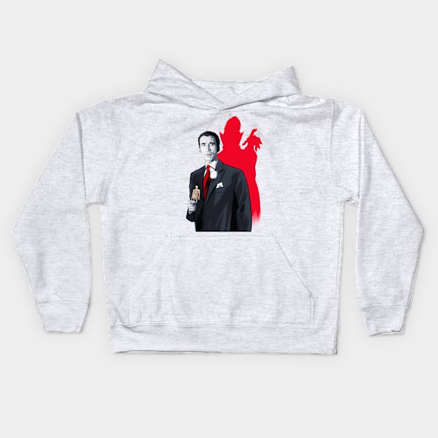 Christopher Lee - An illustration by Paul Cemmick Kids Hoodie by PLAYDIGITAL2020